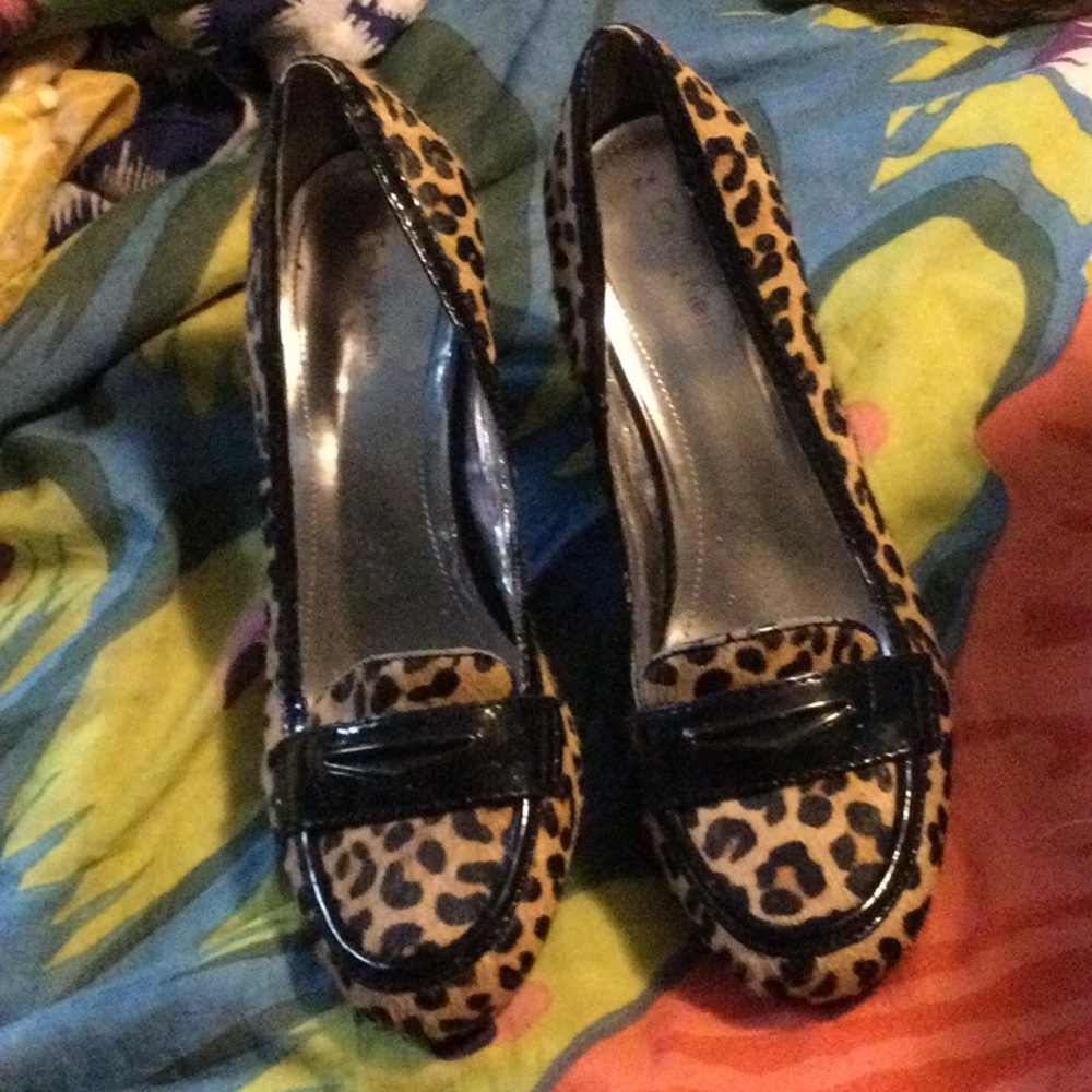 Calvin Klein Leopard heels